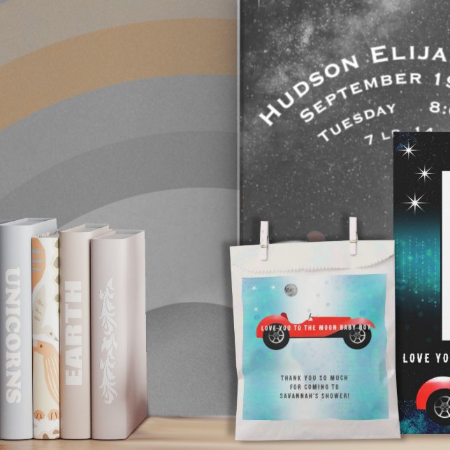 Bolsa De Papel Te amo al auto clásico de Moon Baby Boy (Subido por el creador)