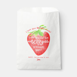 Bolsa De Papel Te amo Berry Mucho Fresa Dulce Valentines