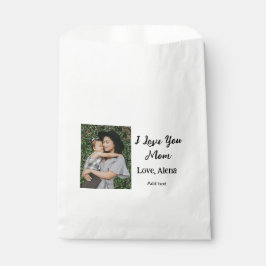 Bolsa De Papel Te amo el día de mamá elegante agregar texto de fo