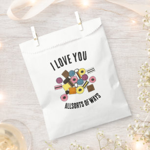 Bolsa De Papel Te Amo Licorice Allany El día de San Valentín Cand
