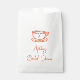 Bolsa De Papel Té de Despedida de Soltera Caprichoso con Garabato