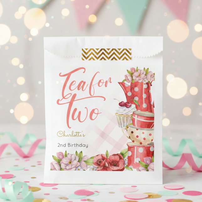 Bolsa De Papel Té para dos, cumpleaños con flores de té (Subido por el creador)