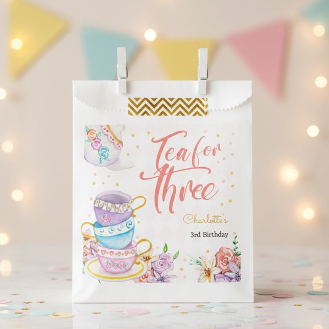 Bolsa De Papel Té para tres, tercer cumpleaños (Subido por el creador)
