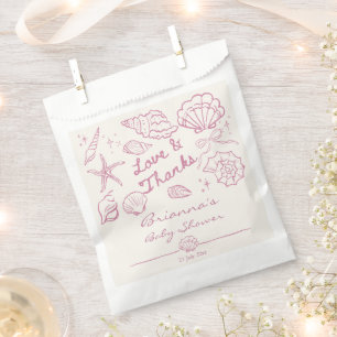 Bolsa De Papel Te veo pronto conchas de playa chicas baby shower