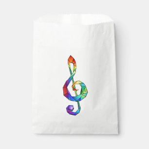 Bolsa De Papel Tecla musical arcoiris tremendo clef