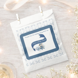 Bolsa De Papel Teddy Bear Co-Pilot Baby Boy Shower