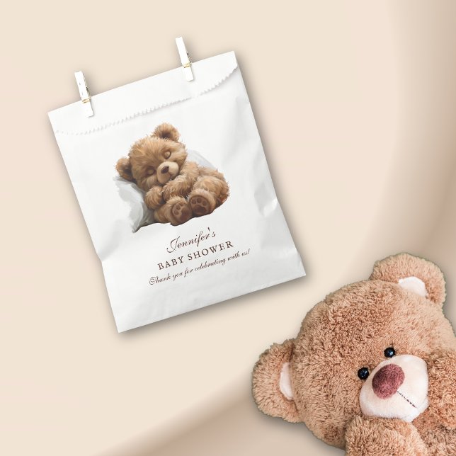 Bolsa De Papel Teddy Bear Cute Baby Shower Gracias (Subido por el creador)