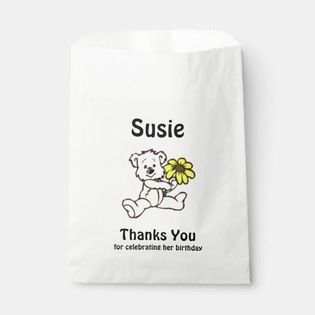 Bolsa De Papel Teddy Bear Gracias (Anverso)