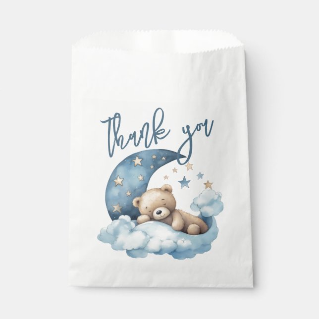 Bolsa De Papel Teddy Bear Moon Gracias (Anverso)