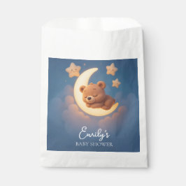 Bolsa De Papel Teddy Bear on the Moon - Baby Shower Gift Bag