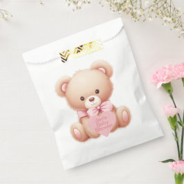 Bolsa De Papel Teddy Bear Pink