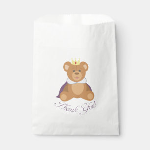 Bolsa De Papel Teddy Bear Prince (¡Gracias!)