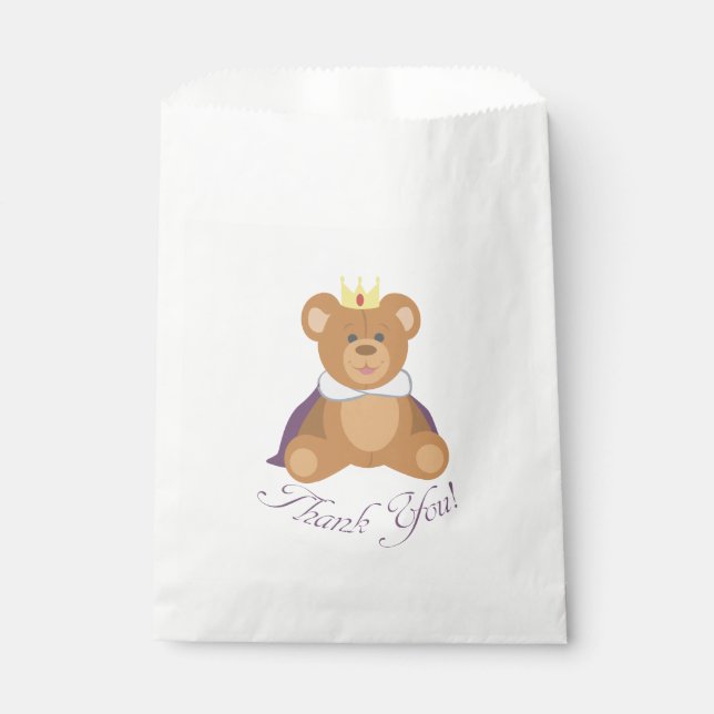 Bolsa De Papel Teddy Bear Prince (¡Gracias!) (Anverso)