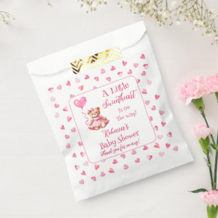 Bolsa De Papel Teddy Bear Un Poco Querido Chica Baby Shower