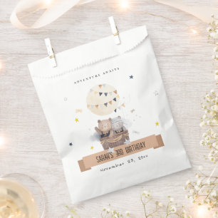 Bolsa De Papel Teddy Teddy Aire Caliente Balón Niños Cumpleaños