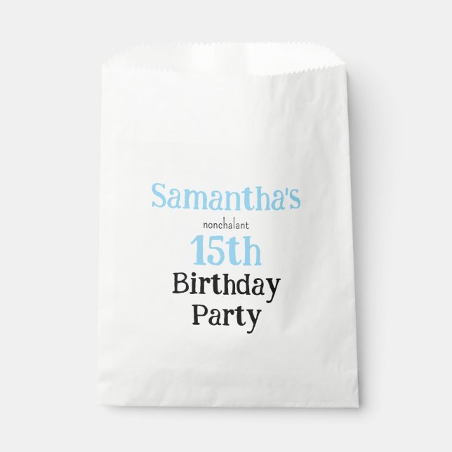 Bolsa De Papel Teen Nonchalant Birthday Party Invitation (Anverso)