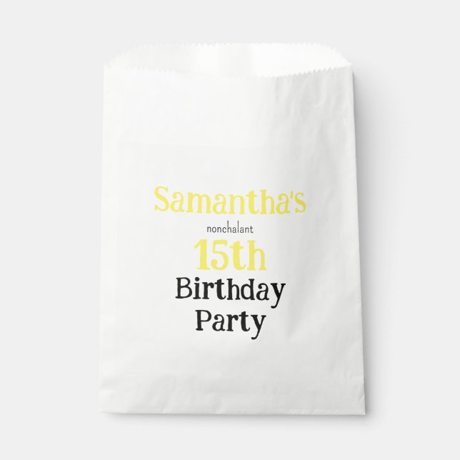 Bolsa De Papel Teen Nonchalant Birthday Party Invitation (Anverso)