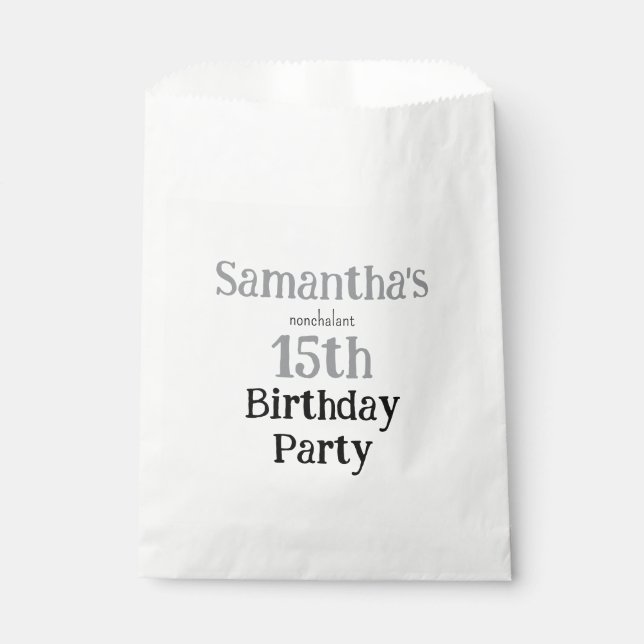 Bolsa De Papel Teen Nonchalant Birthday Party Invitation (Anverso)