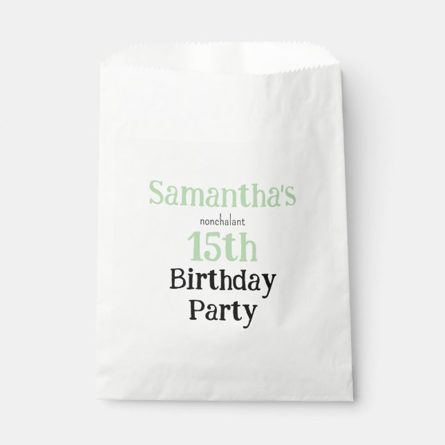 Bolsa De Papel Teen Nonchalant Birthday Party Invitation (Anverso)