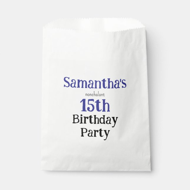 Bolsa De Papel Teen Nonchalant Birthday Party Invitation (Anverso)