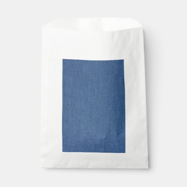 Bolsa De Papel Tejido textil original azul moda jean denim (Anverso)
