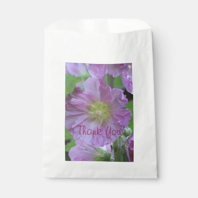 Bolsa De Papel Tema del Jardín de flores rosadas (Anverso)