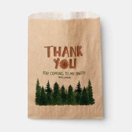 Bolsa De Papel Tema Woodland Gracias Cumpleaños