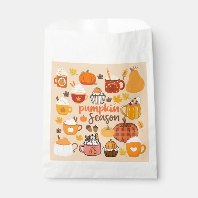 Bolsa De Papel Temporada de calabaza picada (Anverso)