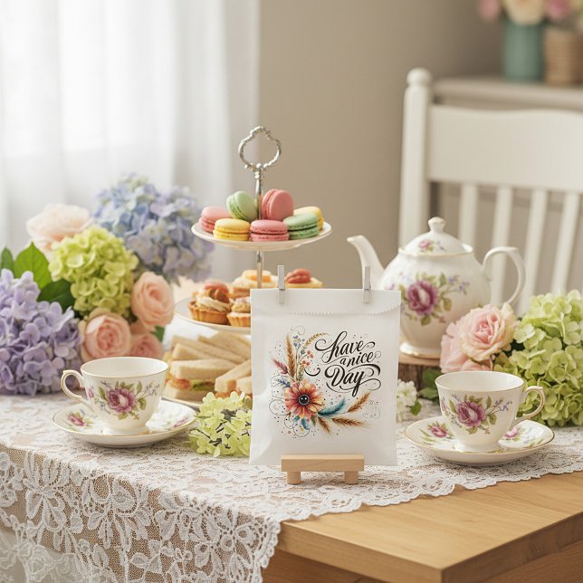 Bolsa De Papel Ten un buen día floral (Subido por el creador)