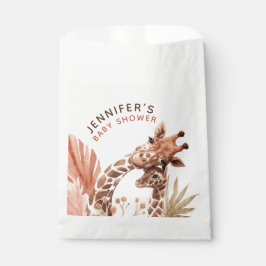 Bolsa De Papel Teracotta Tan Boho Giraffe Baby Shower