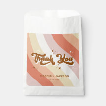 Terracota de ondas de color retro Gracias