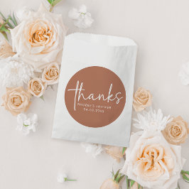 Bolsa De Papel Terracota Minimalista Script Bridal Shower