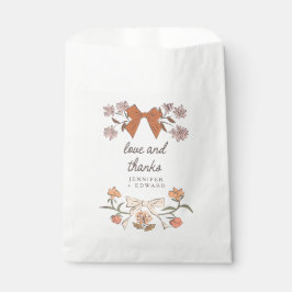 Bolsa De Papel Terracotta Bows and Blossoms Boho Boda