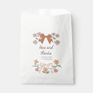 Bolsa De Papel Terracotta Bows and Blossoms Boho Boda