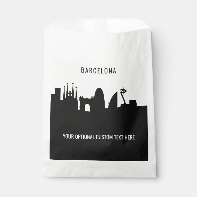 Bolsa De Papel Texto del personalizado Barcelona Landmarks (Anverso)