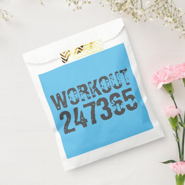 Bolsa De Papel Texto desgastado y raspado Workout 247365 azul (Sellado)