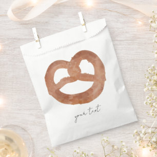 Bolsa De Papel Texto manuscrito del Personalizado del pretzel sua