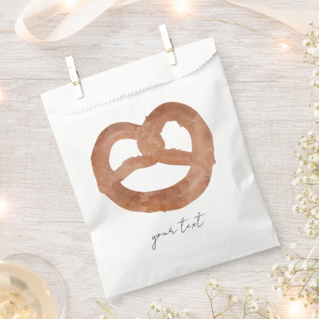 Bolsa De Papel Texto manuscrito del Personalizado del pretzel sua (Cortado)