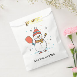 Bolsa De Papel Texto personalizado Dinking Snowman