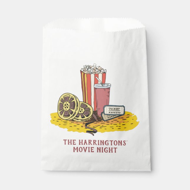 Bolsa De Papel Texto personalizado Película Buff (Anverso)