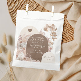 Bolsa De Papel Thank You Beary Much Neutral Teddy Bear Boho