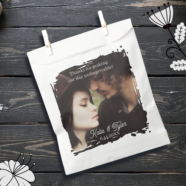 Bolsa De Papel Thank You | Photo Template Wedding (Subido por el creador)