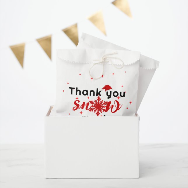 Bolsa De Papel Thank you snow much Christmas business  (Fiesta)
