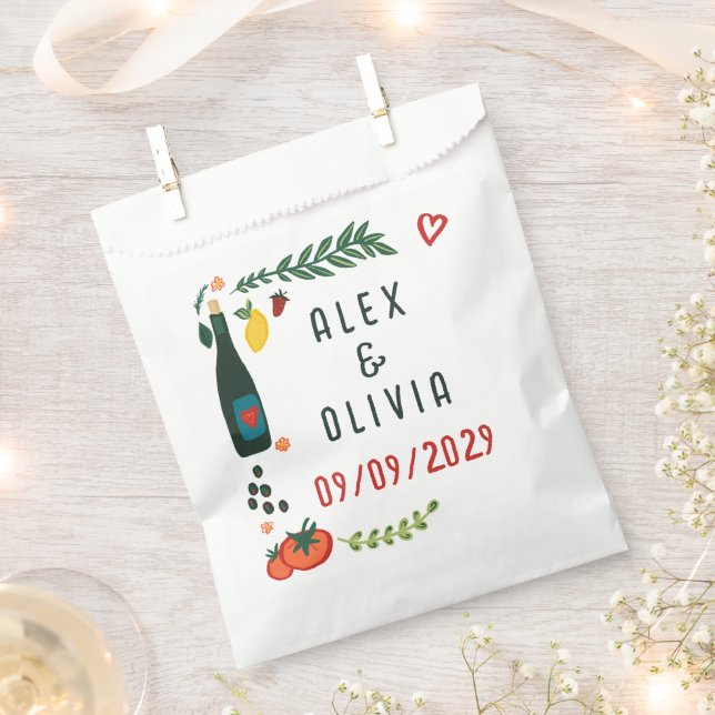 Bolsa De Papel That's Amore Italian Food CUSTOM Wedding  (Cortado)