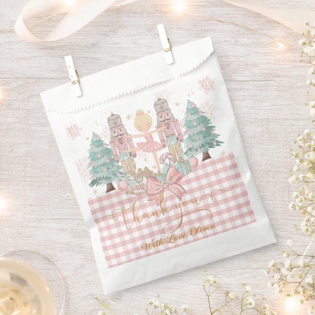 Bolsa De Papel The Nutcracker Ballet Pastel Pink Christmas Blonde (Cortado)