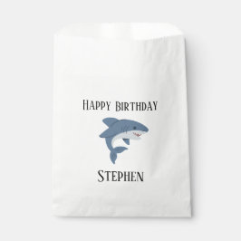 Bolsa De Papel Tiburón azul chiflado personalizado