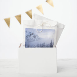 Bolsa De Papel Tierras maravillosas del invierno, niebla, bosque 