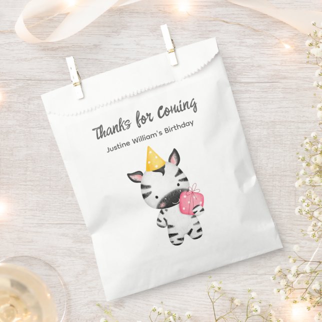 Bolsa De Papel Tigre bebé con regalo, gracias Fiesta (Cortado)