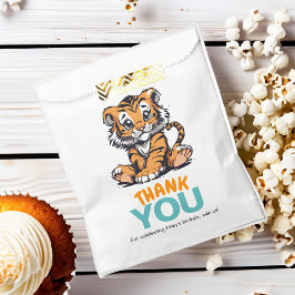 Bolsa De Papel Tigre Personalizado con burbujas e impresión anima
