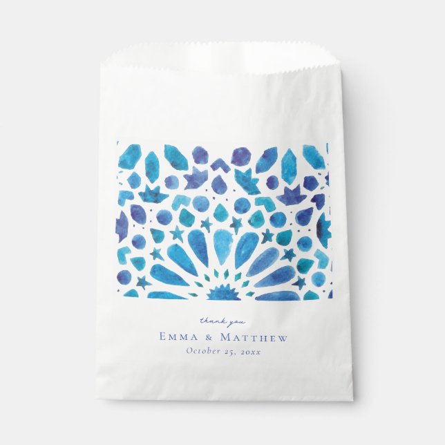 Bolsa De Papel Tile azul acuático (Anverso)